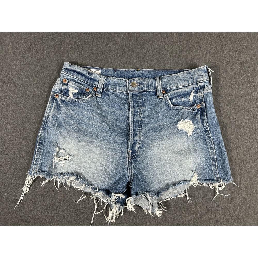 Gap Cheeky Short High Rise Denim Shorts Womens Sz 31 Distressed Frayed Hem 12R